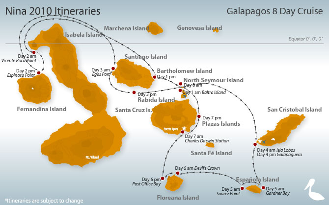 Nina Luxury Catamaran - Itinerary