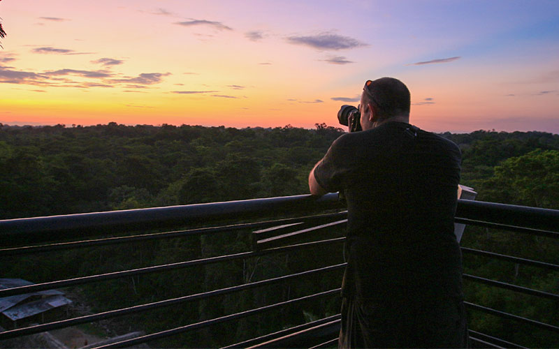 Tower Amazon Jungle Ecuador forest sunset sky