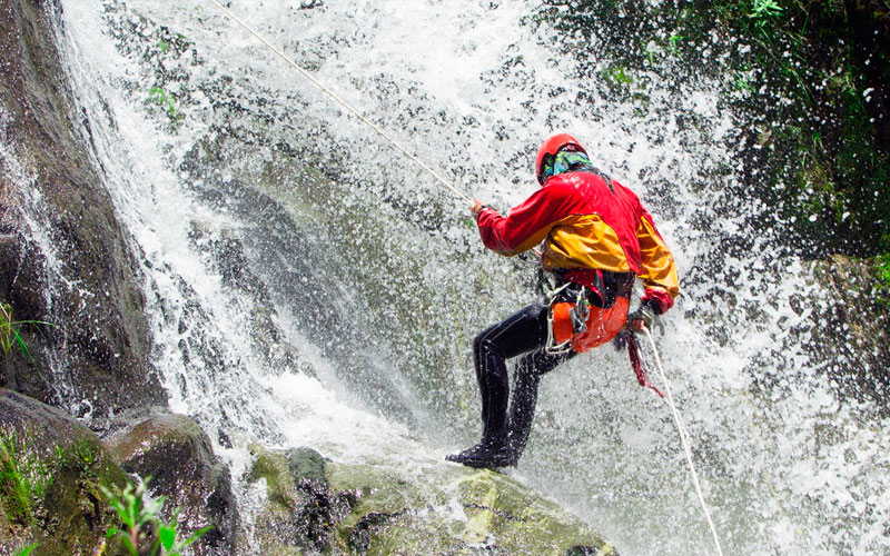 Canyoning Ecuador adventure travel sports extreme